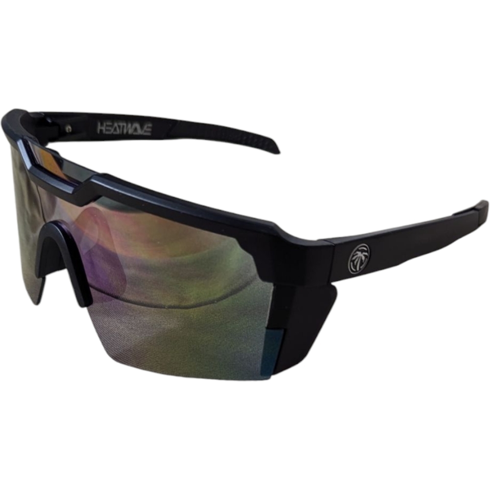Sunglasses Future Tech Heatwave Black with Pink Rainbow Lens Lazerface